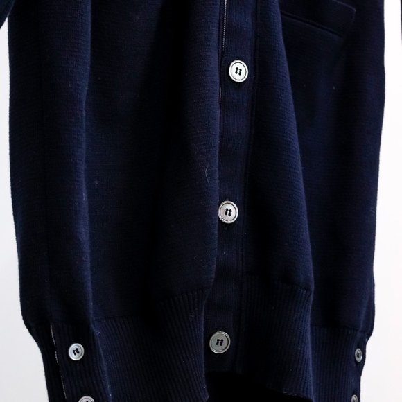 Thom Browne Navy Milano Stitch Long Cardigan - Picture 11 of 15